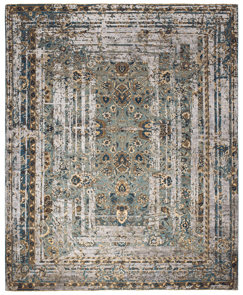 Picture of a Kirman Flower Frame rug