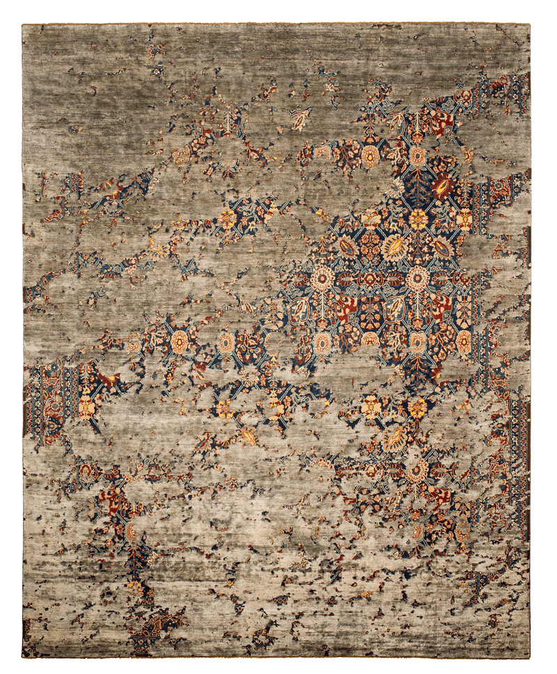 Picture of a Tabriz Canal Aerial rug