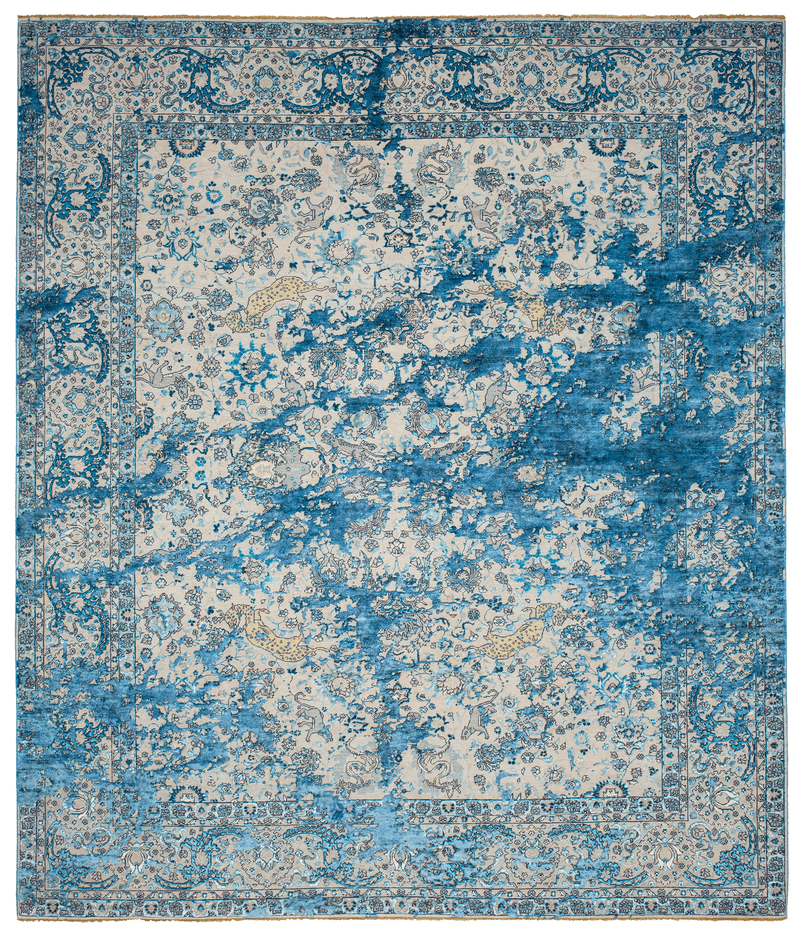Picture of a Kirman Jungle Sky rug